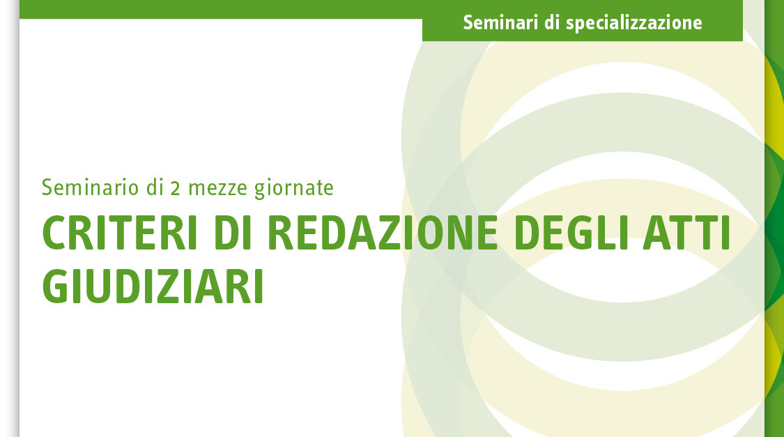 Immagine Criteri di redazione degli atti giudiziari | Euroconference